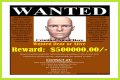 Fake name on a wanted poster