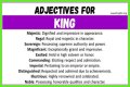 What words describe a king?